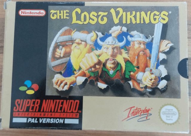 The Lost Vikings 2 box art for Super Nintendo